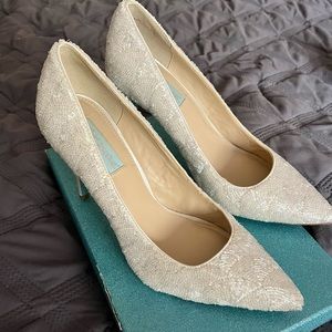 Betsey Johnson Beaded Bridal Heels